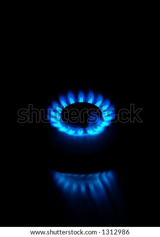 Small gas stove burning - look in profile for more