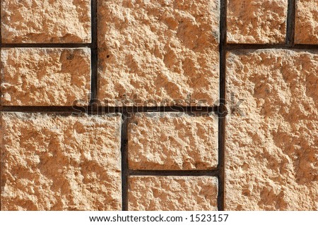 Wall constructed from big bricks