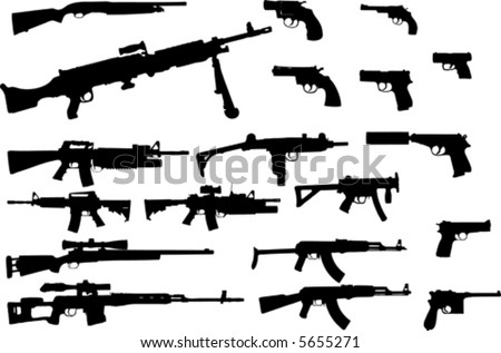 pics of guns. of different types of guns