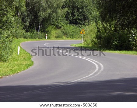 Old road with double bends