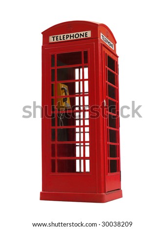 phone booth london. stock photo : London style red