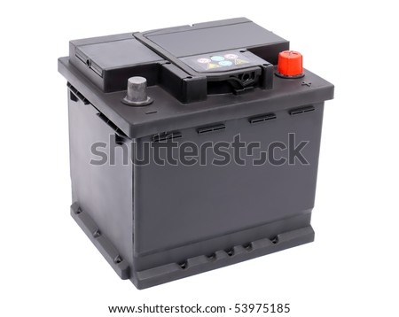   Battery on Stock Photo   New 12v Car Battery Isolated On White Background