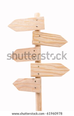 blank signpost clipart. wooden lank signpost over