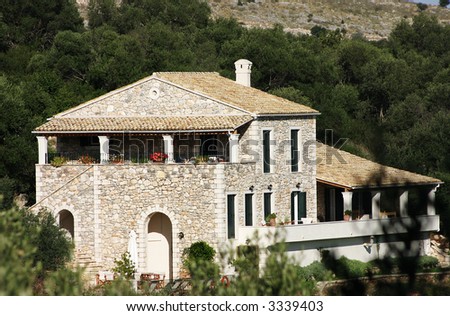 A Greek Villa on the Island of Corfu in Greece