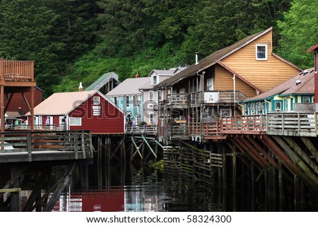 Ketchikan Creek Street. Creek Street in Ketchikan,