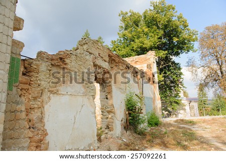 ruins of old building at church yard
