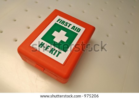 First aid kit in the laboratory