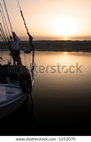Sun rise at Nile River, Egypt