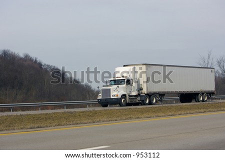 Tractor Trailer on the Highway