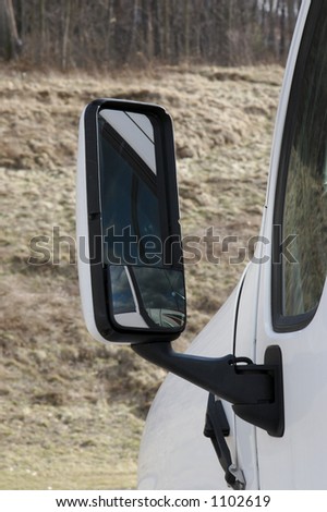 Semi Truck Mirror Detail Stock Photo 1102619 : Shutterstock