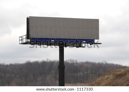 Clear Blank Billboard Sign