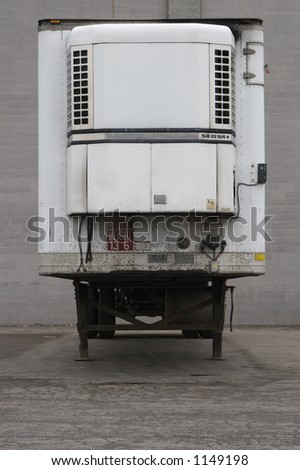 Refrigerated Trailer at Shipping Facility - Front View