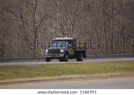Small Dump Truck on the Highway