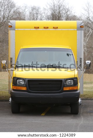 Yellow Box Truck or Moving Van