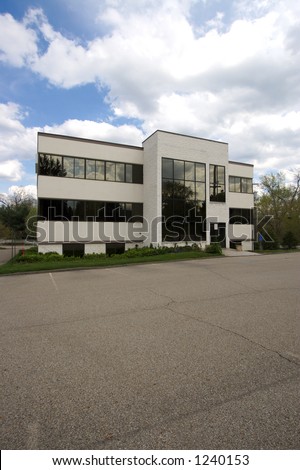 Small Office Building In The Suburbs (Front) Stock Photo 1240153