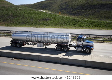 Tanker on highway