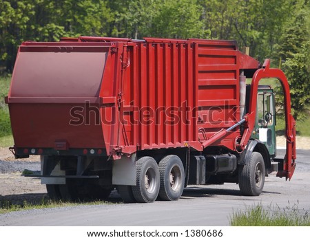 Red Garbage Truck