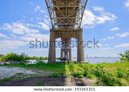 Large bridge on Interstate Ten over the Gulf coast area between Louisiana and Texas.