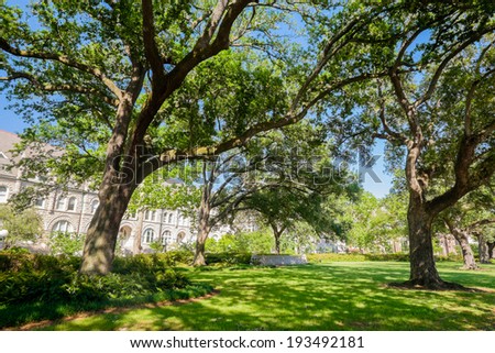 NEW ORLEANS, LOUISIANA USA - MAY 4,2014: Tulane University, founded in 1834, is a private nonsectarian research university located in New Orleans.