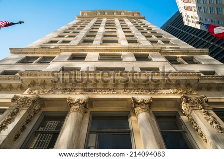 Atlanta, Georgia - October 13, 2013: Classical style architecture of the historic Candler Building in downtown Atlanta.