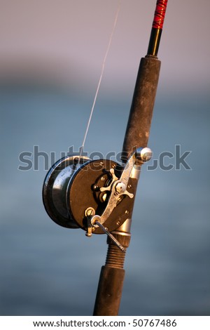 fishing pole reel. Fishing Rod and Reel