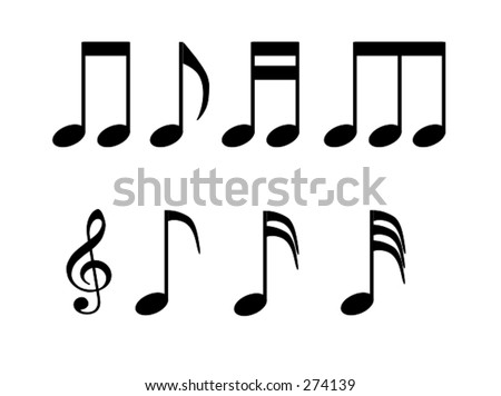 musical notes vector. stock vector : Music notes