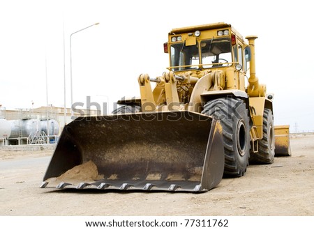 digger on industrial site
