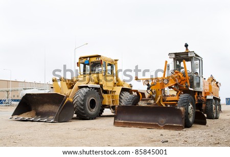 special equipment on construction site