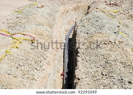 trench on industrial site