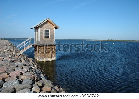 small water measure house in Orjaku, Kassari, Hiiumaa, Estonia