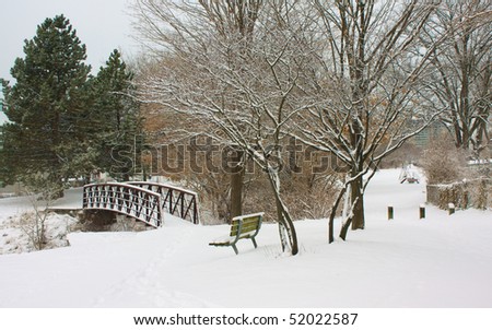 Shallow Creek Park In Brantford Shallow Creek Park In Brantford Ontario Canada Stock