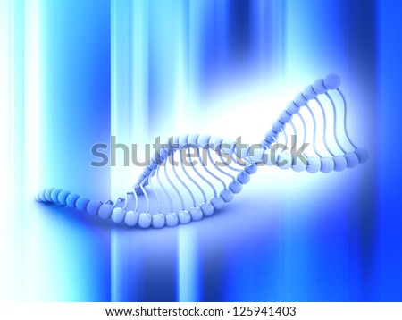 Digital illustration of DNA in Digital Background