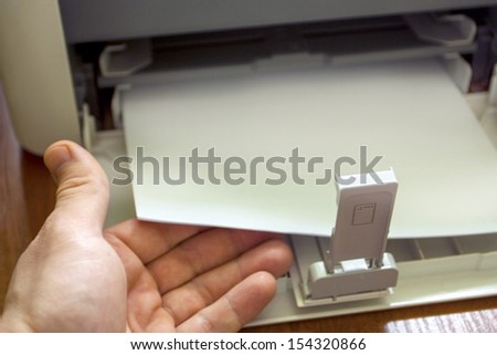 Press process on clean sheets of paper in the laser printer