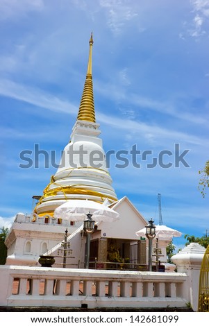 The royal pagoda on Tang Kuan Hill in Songkhla, Thailand