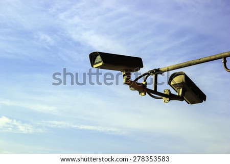 CCTV control camera on sky
