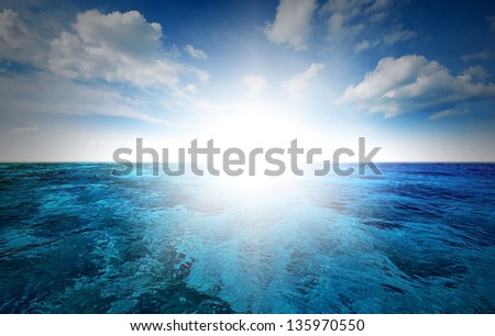 sea island beach clear water bay coast landscape blue sky for relaxation and postcard calendar in thailand
