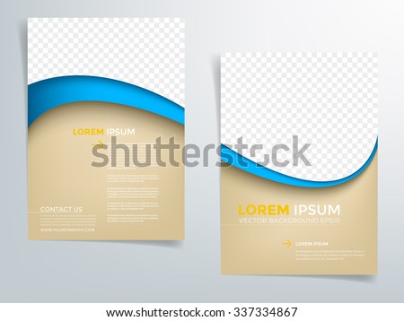 Brochure Template Flyer Background For Business Design In Size Brown Space With Blue Line Element And Space For Add Image Vector Eps10 Stock Images Page Everypixel