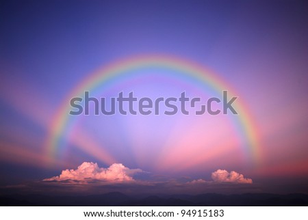 Sky background landscape beam beam cloud light Rainbow