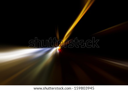 speed on night road