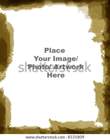 Grunge Paper texture photo frame border. Ready to use to frame your photo or artwork in photoshop.