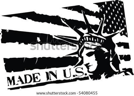 statue of liberty stamp. Black Grunge stamp with