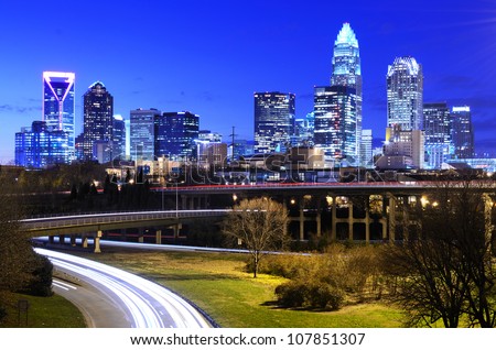 Downtown Charlotte, North Carolina, Usa Skyline