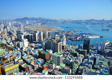 Downtown Cityscape Of Busan, South Korea
