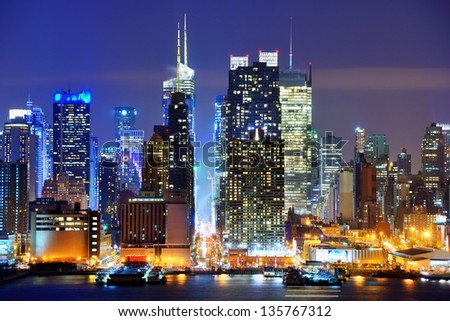 Lower Manhattan from across the Hudson River in New York City.