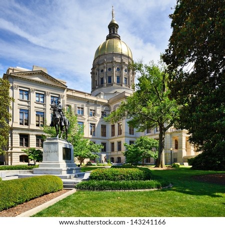 Georgia State Capitol Building In Atlanta, Georgia, Usa.