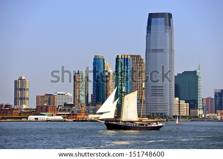 New jersey skyline at Exchange Place.