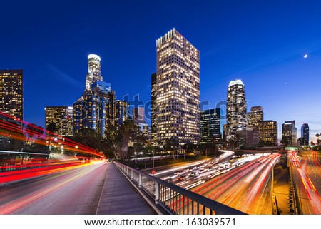 Downtown Los Angeles, California, Usa Skyline.