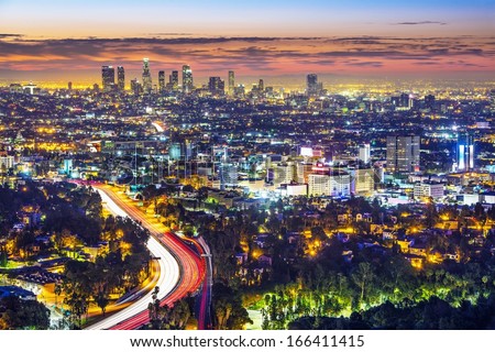 Los Angeles, California, Usa Cityscape.
