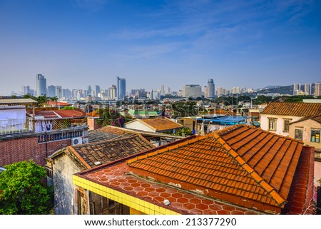 Xiamen, China cityscape from Gulangyu Island.  ATTN REVIEWER: See an Admin about this batch (re:case #01143506)