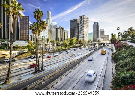 Los Angeles, California, USA downtown cityscape.